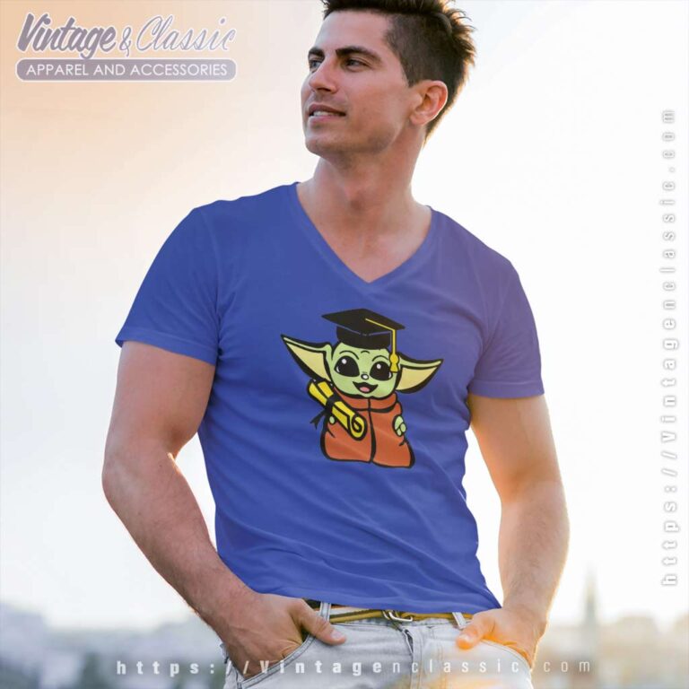 Starwars Baby Yoda Graduation V Neck TShirt Starwars Baby Yoda Graduation V Neck TShirt