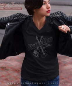 Status Quo 1968 Guitars V Neck TShirt