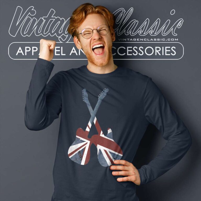 Status Quo Crossed Guitars Filled Silhouette Shirt Long Sleeve Tee Status Quo Crossed Guitars Filled Silhouette Shirt Long Sleeve Tee