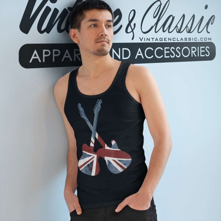 Status Quo Crossed Guitars Filled Silhouette Shirt Tank Top Racerback Status Quo Crossed Guitars Filled Silhouette Shirt Tank Top Racerback