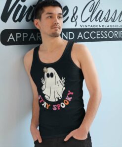 Stay Spooky Ghost Halloween Shirt 4 Stay Spooky Ghost Halloween Shirt Tank Top Racerback