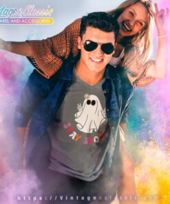 Stay Spooky Ghost Halloween Shirt 5 Stay Spooky Ghost Halloween Shirt V Neck TShirt