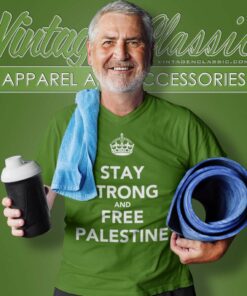Stay Strong And Free Palestine V Neck TShirt