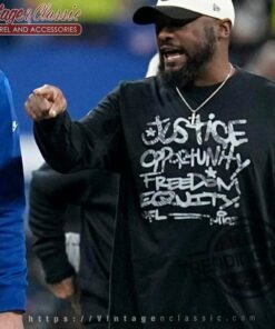 Steelers Mike Tomlin Justice Shirt Hc Justice Opportunity Equity Freedom Shirt