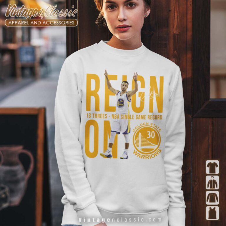 Stephen Curry 3 Point Leader White Sweatshirt Stephen Curry 3 Point Leader White Sweatshirt