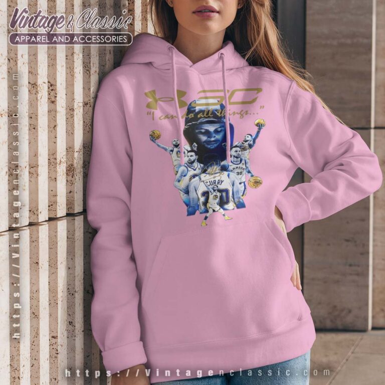 Stephen Curry Golden State Warriors Signature Light Pink Hoodie 1 Stephen Curry Golden State Warriors Signature Light Pink Hoodie 1