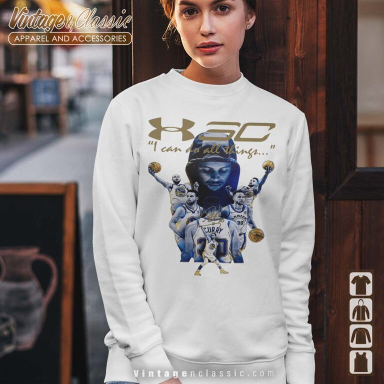 Stephen Curry Golden State Warriors Signature White Sweatshirt Stephen Curry Golden State Warriors Signature White Sweatshirt