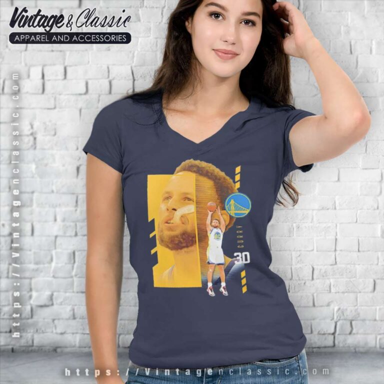 Stephen Curry Jump Pass Golden State Warriorsnba 2023 V Neck TShirt Stephen Curry Jump Pass Golden State Warriorsnba 2023 V Neck TShirt