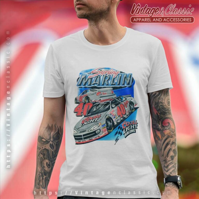 Sterling Marlin Coors Light Silver Bullet T Shirt Sterling Marlin Coors Light Silver Bullet T Shirt