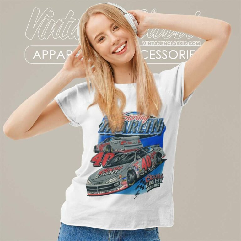 Sterling Marlin Coors Light Silver Bullet Women TShirt 1 Sterling Marlin Coors Light Silver Bullet Women TShirt 1