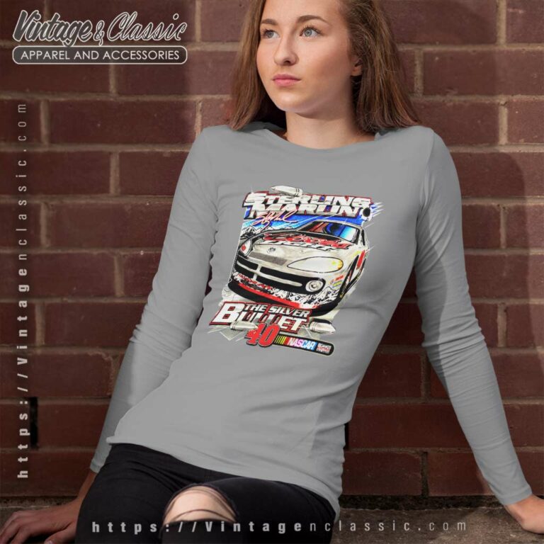 Sterling Marlin The Silver Bullet Coors Light Nascar Long Sleeve Tee Sterling Marlin The Silver Bullet Coors Light Nascar Long Sleeve Tee