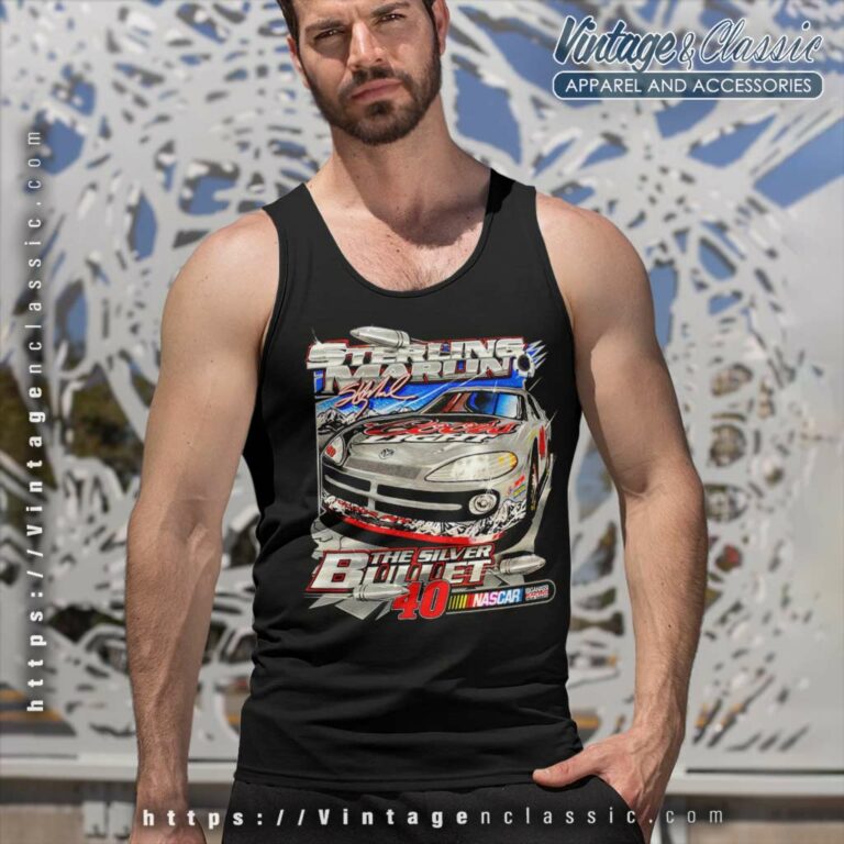 Sterling Marlin The Silver Bullet Coors Light Nascar Tank Top Racerback Sterling Marlin The Silver Bullet Coors Light Nascar Tank Top Racerback