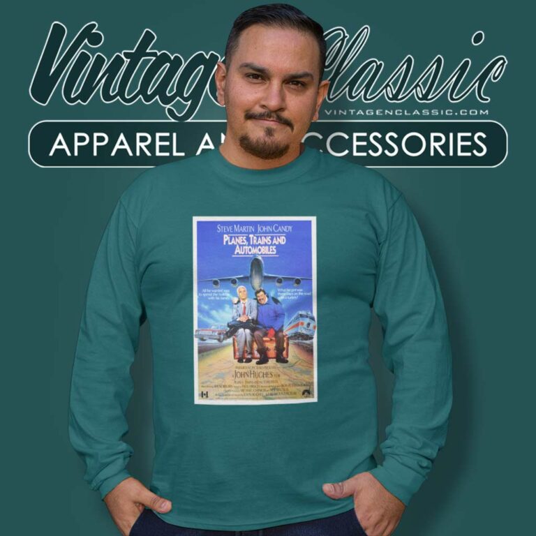 Steve Martin John Candy Christmas Shirt Planes Trains And Automobile Long Sleeve Tee Steve Martin John Candy Christmas Shirt Planes Trains And Automobile Long Sleeve Tee