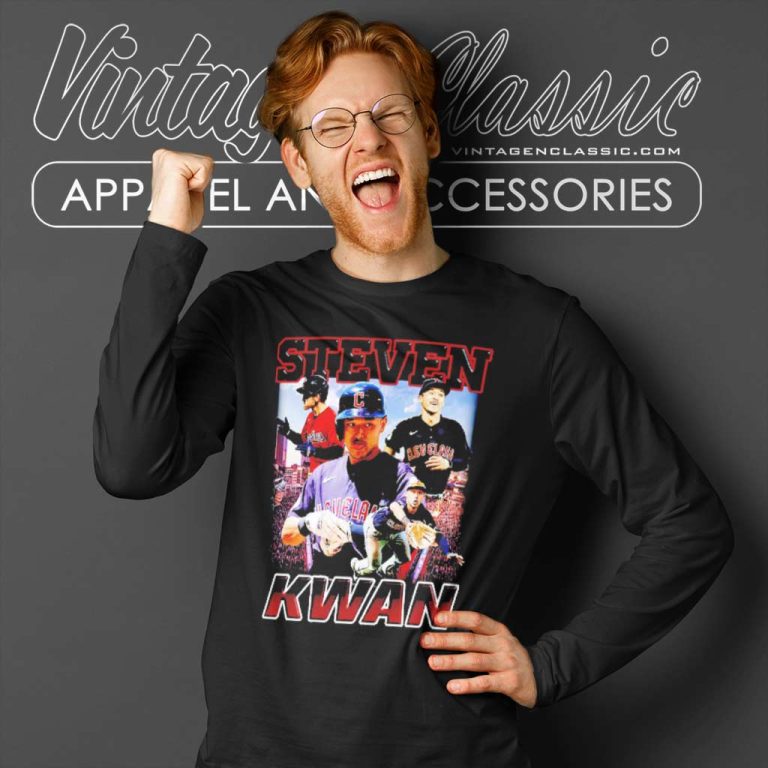 Steven Kwan Cleveland Guardians Long Sleeve Tee Steven Kwan Cleveland Guardians Long Sleeve Tee