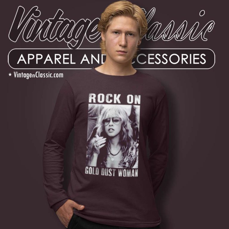 Stevie Nicks Black And White Fleetwood Mac Long Sleeve Tee Stevie Nicks Black And White Fleetwood Mac Long Sleeve Tee