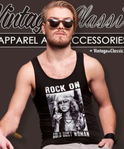 Stevie Nicks Black And White Fleetwood Mac Tank Top Racerback