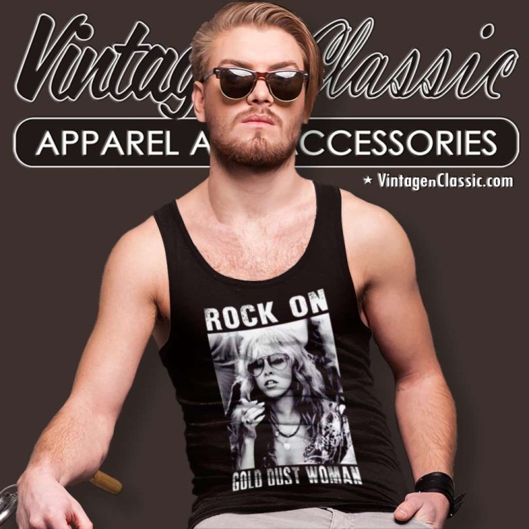 Stevie Nicks Black And White Fleetwood Mac Tank Top Racerback Stevie Nicks Black And White Fleetwood Mac Tank Top Racerback