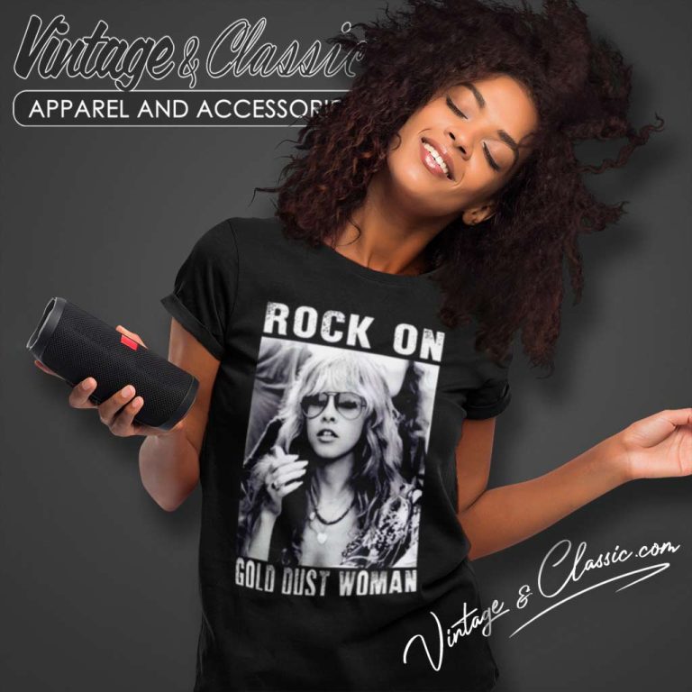 Stevie Nicks Black And White Fleetwood Mac Women TShirt Stevie Nicks Black And White Fleetwood Mac Women TShirt