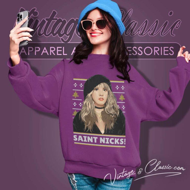 Stevie Nicks Saint Nicks Christmas Sweatshirt Stevie Nicks Saint Nicks Christmas Sweatshirt