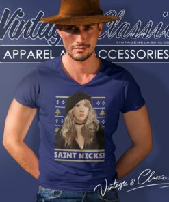 Stevie Nicks Saint Nicks Christmas V Neck TShirt