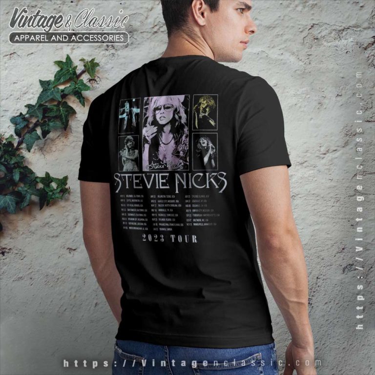 Stevien Nick Shirt Stephanie Lynn Nicks 2023 Tour North American T Shirt Back Side Stevien Nick Shirt Stephanie Lynn Nicks 2023 Tour North American T Shirt Back Side