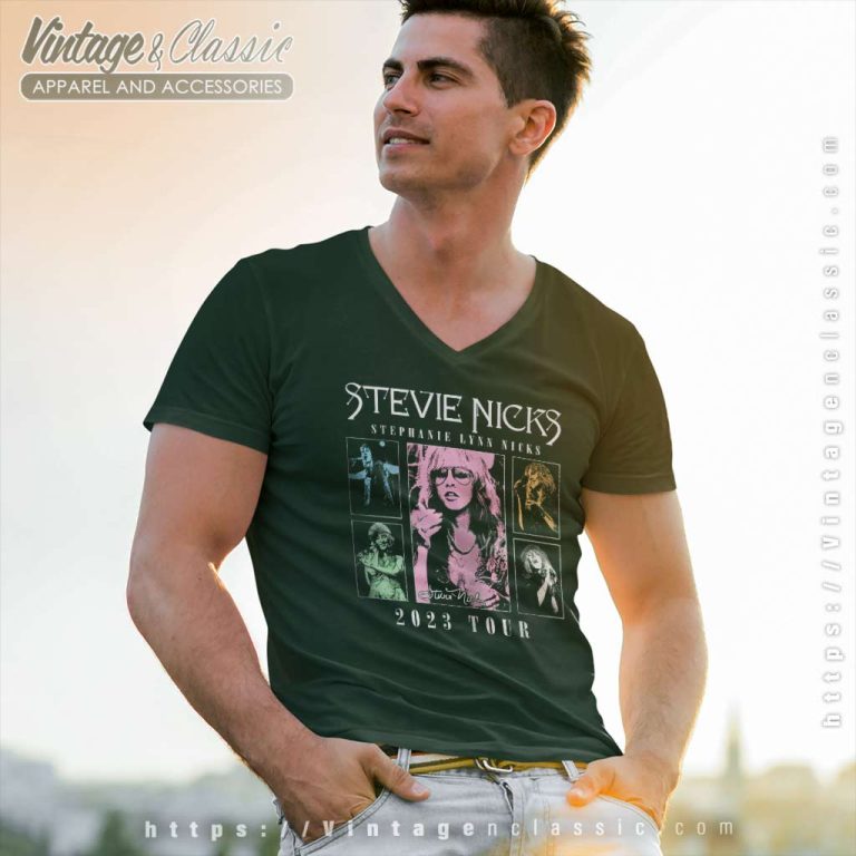 Stevien Nick Shirt Stephanie Lynn Nicks 2023 Tour North American V Neck TShirt Stevien Nick Shirt Stephanie Lynn Nicks 2023 Tour North American V Neck TShirt