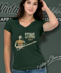 Sting Tour Shirt 2024 Official Merchandise Europe Concert 5 Sting Tour Shirt 2024 Official Merchandise Europe Concert V Neck TShirt