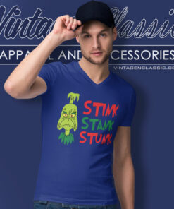 Stink Stank Grinch Christmas V Neck TShirt