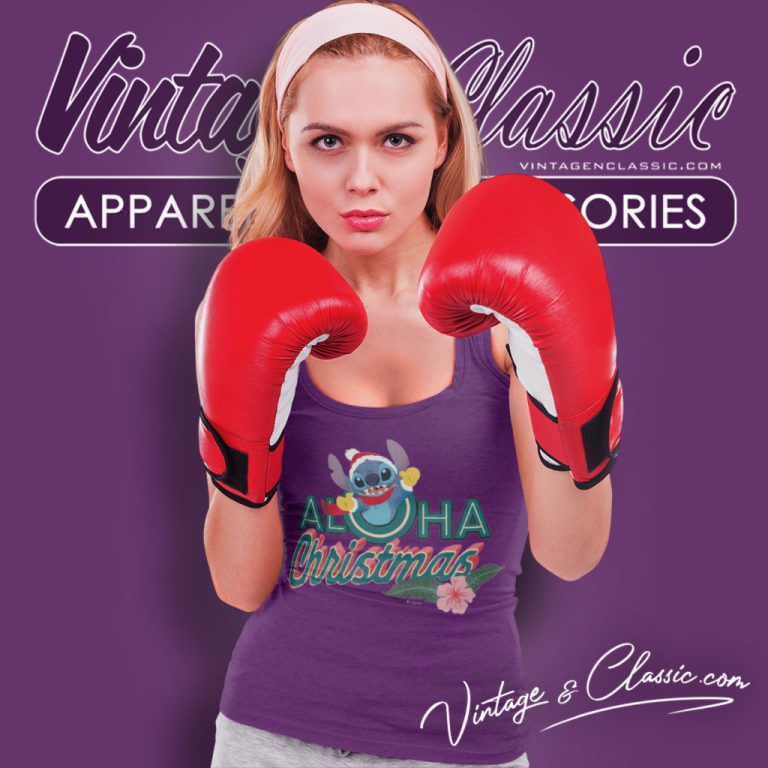 Stitch Aloha Christmas Tank Top Racerback Stitch Aloha Christmas Tank Top Racerback