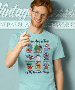 Stitch Christmas There Are A Few Of My Favorite Things T Shirt