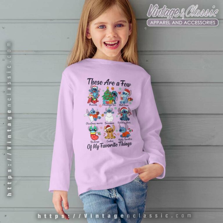 Stitch Christmas There Are A Few Of My Favorite Things kids Longsleeve Stitch Christmas There Are A Few Of My Favorite Things kids Longsleeve