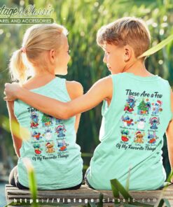 Stitch Christmas There Are A Few Of My Favorite Things kids Tanktop