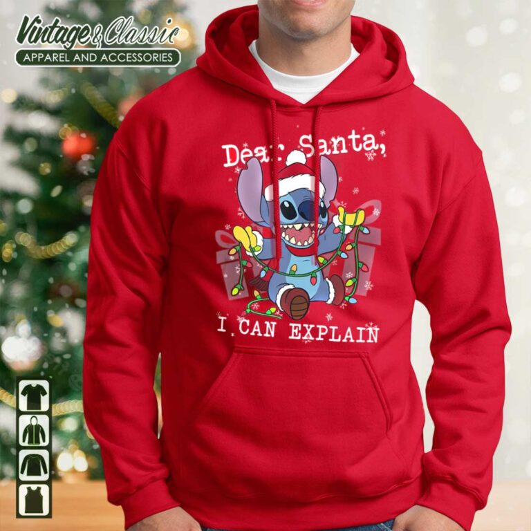Stitch Disney Christmas Dear Santa I Can Explain Hoodie Stitch Disney Christmas Dear Santa I Can Explain Hoodie