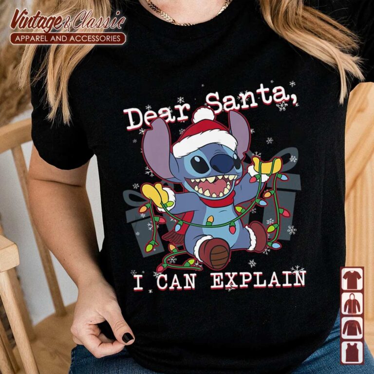 Stitch Disney Christmas Dear Santa I Can Explain TShirt Stitch Disney Christmas Dear Santa I Can Explain TShirt