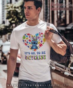 Stitch Ok To Be Different Autism Shirt Disney Autism Tshirt