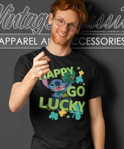 Stitch Patricks Day Shirt Happy Go Lucky T Shirt