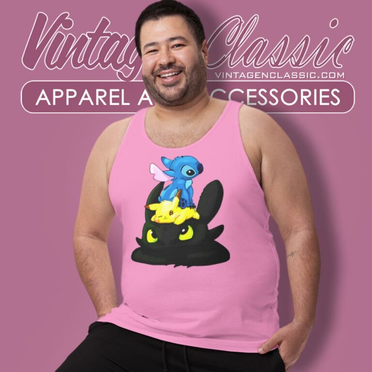 Stitch Pikachu Toothless Tank Top Racerback Stitch Pikachu Toothless Tank Top Racerback