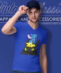 Stitch Pikachu Toothless V Neck TShirt