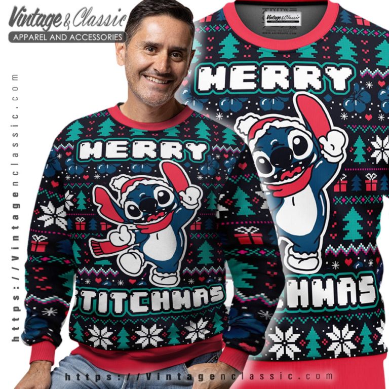 Stitch Stitchmas Santa Ugly Christmas Sweater Men Ugly Sweater Stitch Stitchmas Santa Ugly Christmas Sweater Men Ugly Sweater