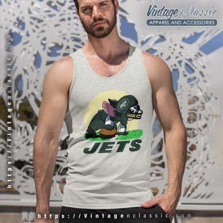 Stitch Team New York Jets Tank Top Racerback Stitch Team New York Jets Tank Top Racerback