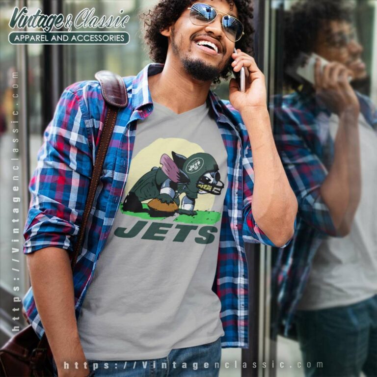 Stitch Team New York Jets V Neck TShirt Stitch Team New York Jets V Neck TShirt