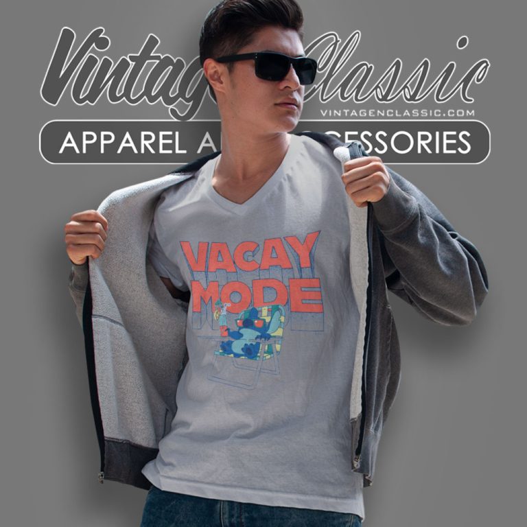 Stitch Vacay Mode V Neck TShirt Stitch Vacay Mode V Neck TShirt