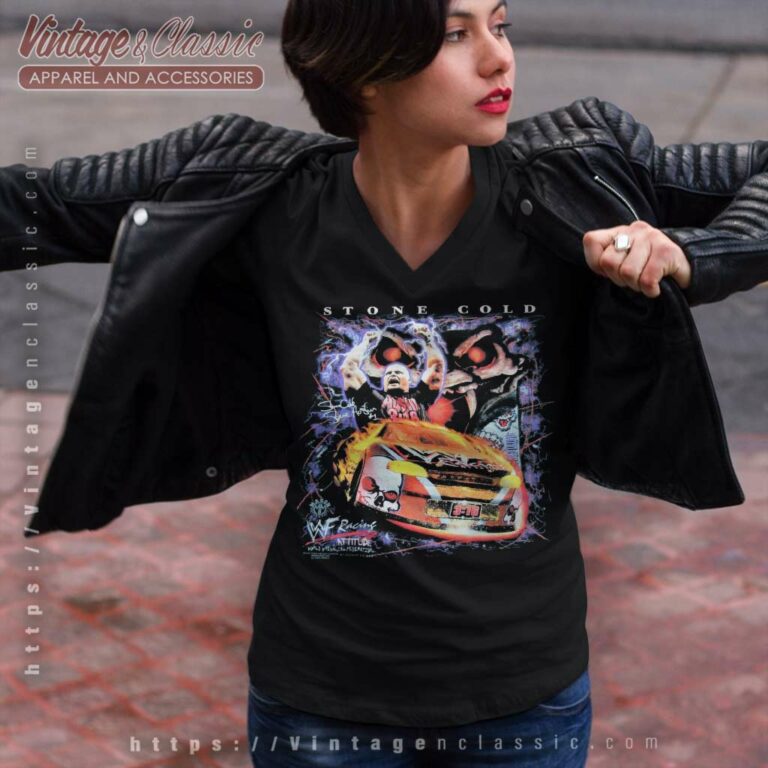 Stone Cold Steve Austin Nascar Vintage V Neck TShirt Stone Cold Steve Austin Nascar Vintage V Neck TShirt