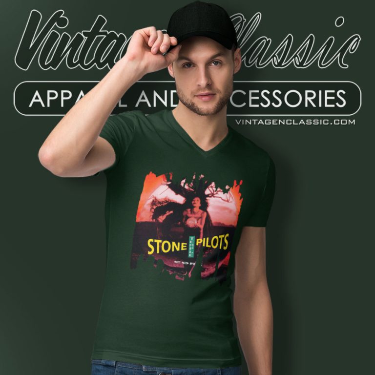 Stone Temple Pilots Core Stylish V Neck TShirt Stone Temple Pilots Core Stylish V Neck TShirt