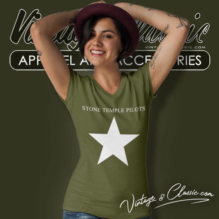 Stone Temple Pilots Logo V Neck TShirt Stone Temple Pilots Logo V Neck TShirt