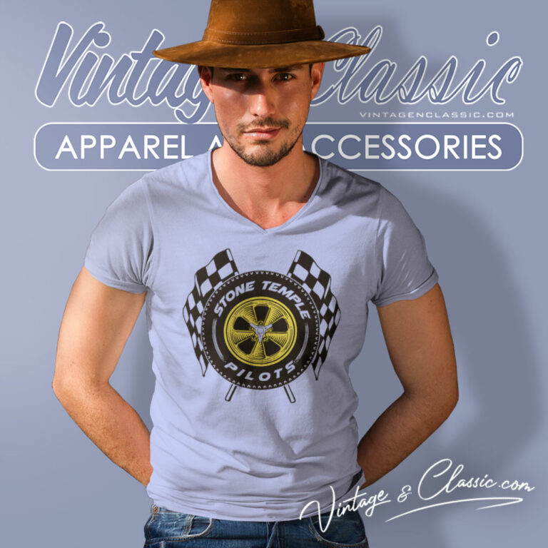 Stone Temple Pilots Tyre V Neck TShirt Stone Temple Pilots Tyre V Neck TShirt