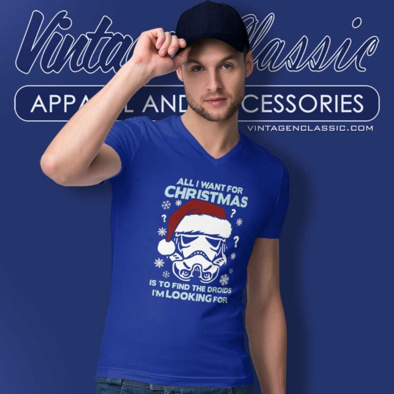 Stormtrooper All I Want For Christmas Star Wars V Neck TShirt Stormtrooper All I Want For Christmas Star Wars V Neck TShirt