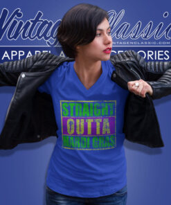 Straight Outta Mardi Gras V Neck TShirt