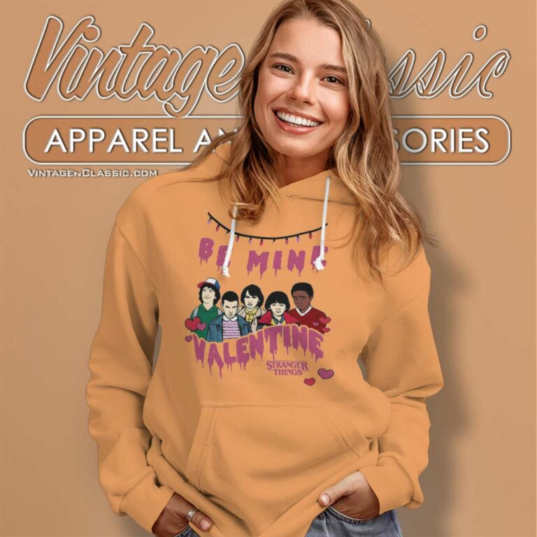 Stranger Things Be Mine Valentine Hoodie Stranger Things Be Mine Valentine Hoodie