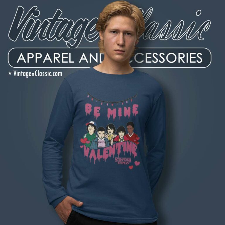 Stranger Things Be Mine Valentine Long Sleeve Tee Stranger Things Be Mine Valentine Long Sleeve Tee